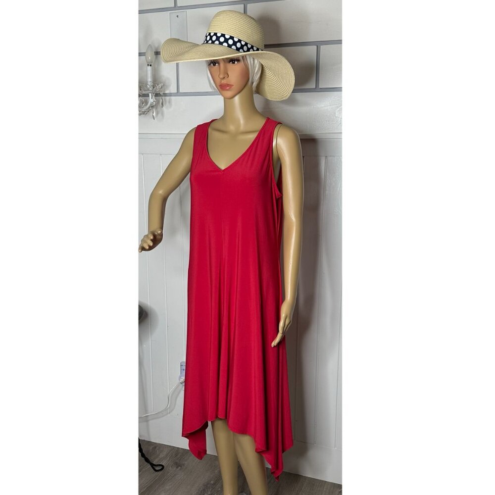 NEW Hudsen Harper Red Dress NEVER WORN, Great for Travel Size XL made in USA